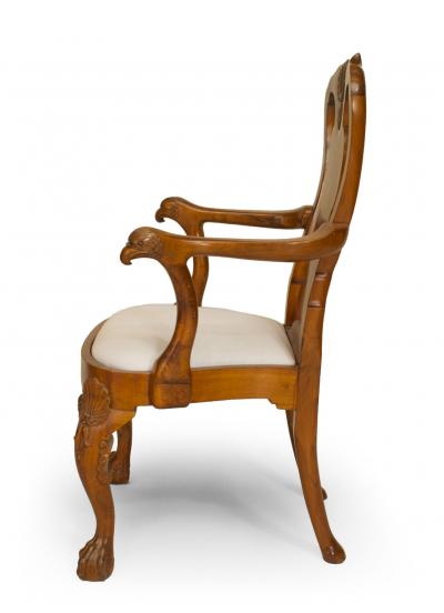 Pair of English Anglo Indian Padouk Armchairs