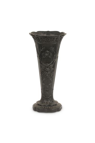 Pair of English Black Basalt Earthenware Vases