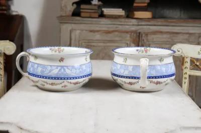 Pair of English Booths Blue and White China Bowls Produced for Harrods in London