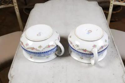 Pair of English Booths Blue and White China Bowls Produced for Harrods in London