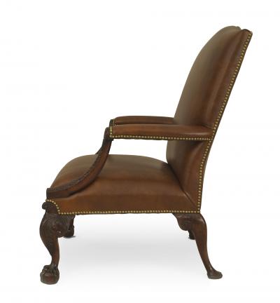 Pair of English Chippendale Arm Library Chairs