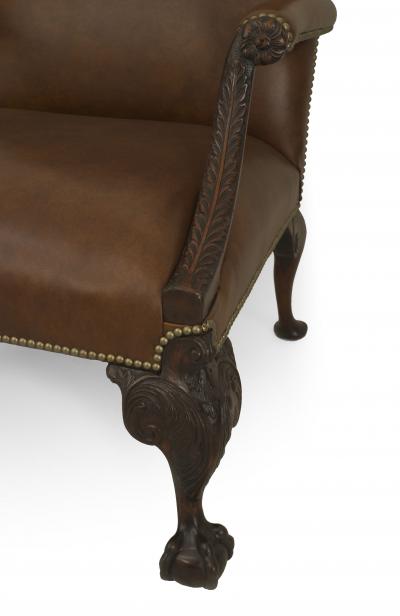 Pair of English Chippendale Arm Library Chairs