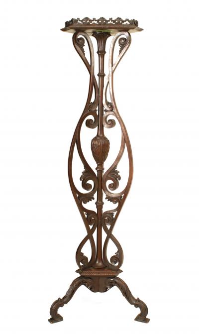 Pair of English Chippendale Mahogany Pedestals