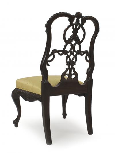 Pair of English Chippendale Mahogany Side Chairs