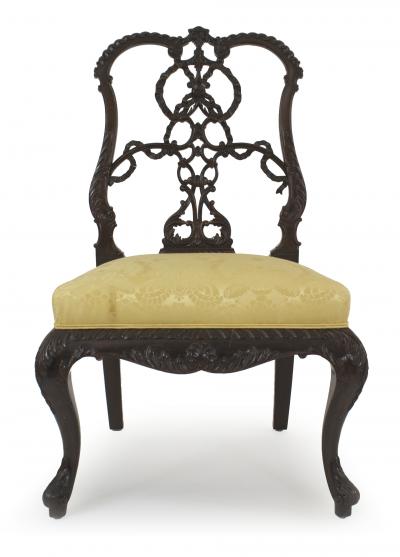 Pair of English Chippendale Mahogany Side Chairs