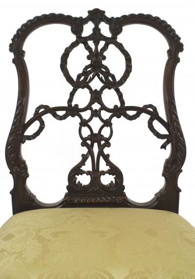 Pair of English Chippendale Mahogany Side Chairs