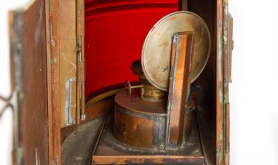 Pair of English Copper Ship s Starboard Port Ships Lanterns