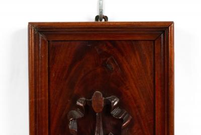 Pair of English Country Mahogany Carved Floral Wall Plaques
