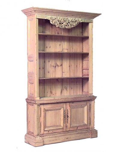 Pair of English Country Stripped Pine Bookcases