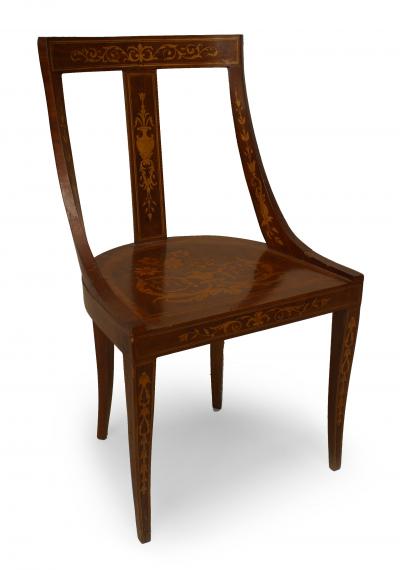 Pair of English Edwardian Mahogany Side Chairs