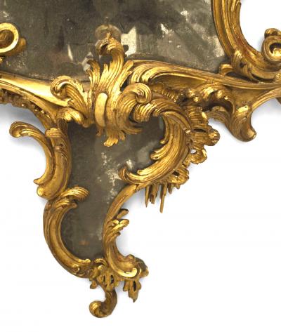 Pair of English George II Gilt Wood Wall Mirrors