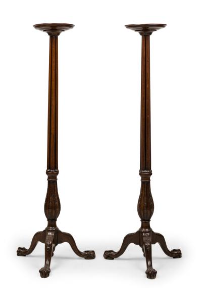 Pair of English George II Style Mahogany pedestals