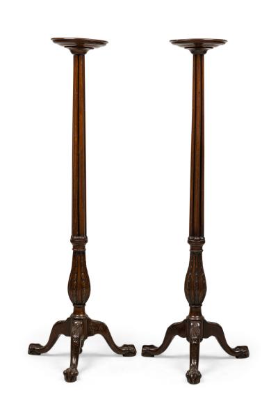Pair of English George II Style Mahogany pedestals