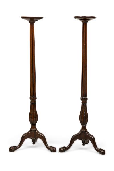 Pair of English George II Style Mahogany pedestals