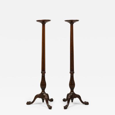 Pair of English George II Style Mahogany pedestals