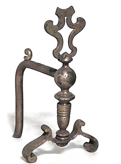 Pair of English Georgian Brass Andirons