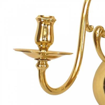 Pair of English Georgian Brass Wall Sconces