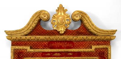 Pair of English Georgian Chinoiserie Decorated Wall Mirrors