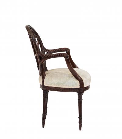 Pair of English Georgian Mahogany Arm Chairs