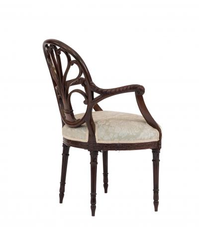 Pair of English Georgian Mahogany Arm Chairs