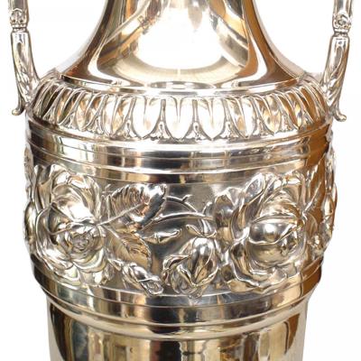 Pair of English Georgian Silver Plated Vases