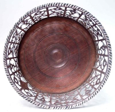 Pair of English Georgian Sterling Silver Wine Coasters 1768