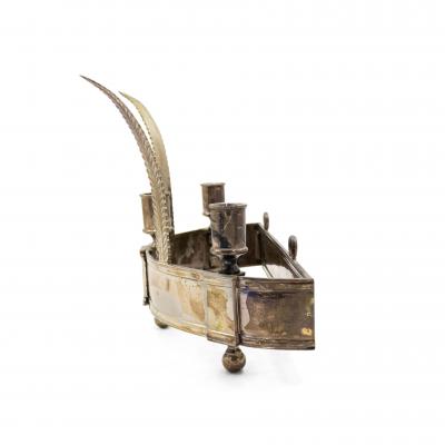 Pair of English Georgian Style Silver Plate Wall Sconces