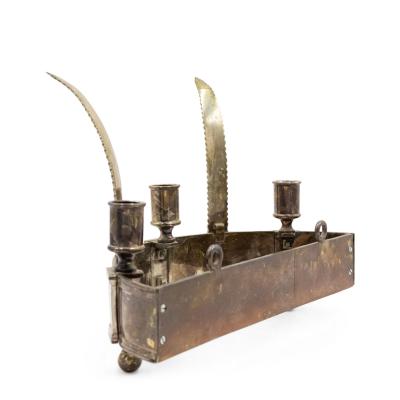 Pair of English Georgian Style Silver Plate Wall Sconces