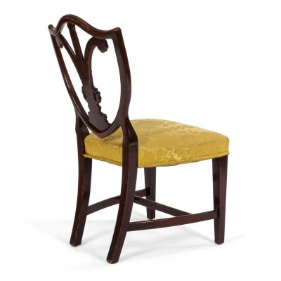 Pair of English Hepplewhite Mahogany Shield Side Chairs