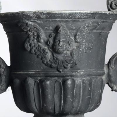 Pair of English Lead Urns