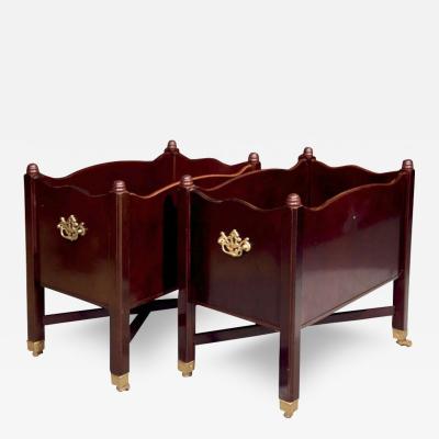 Pair of English Mahogany Magazine Racks