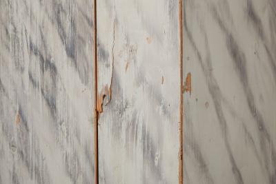 Pair of English Neoclassical Antique Faux Marble Painted Pine Columns