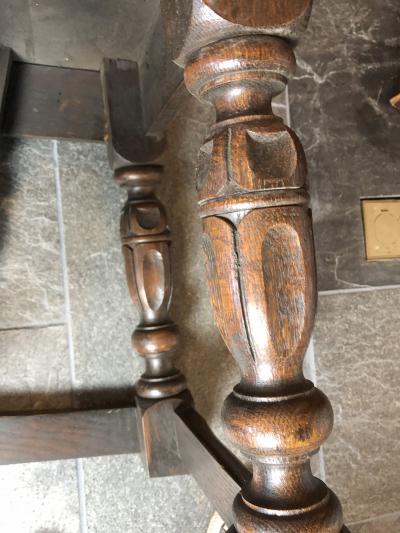 Pair of English Oak Elizabethan Style Stools or End Tables