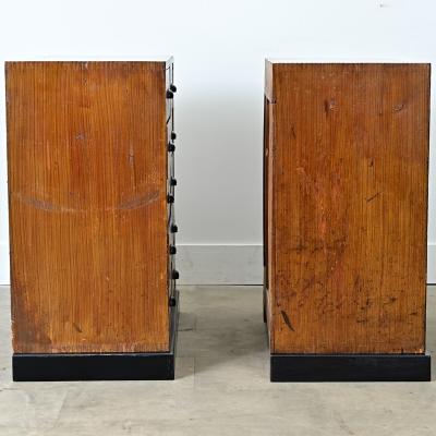Pair of English Painted Pine File Drawers