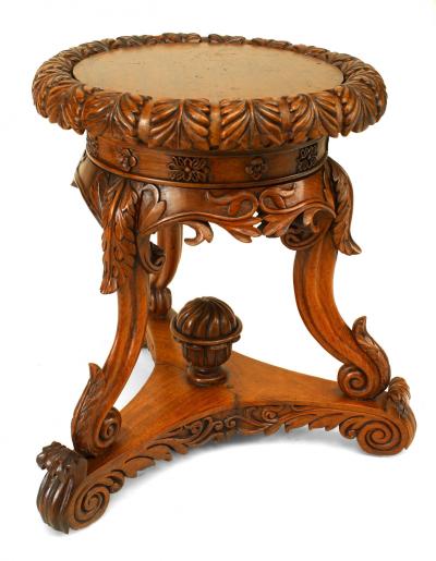 Pair of English Regency Anglo Indian Rosewood Taborets