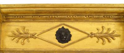 Pair of English Regency Gilt Wall Mirrors with Cornices