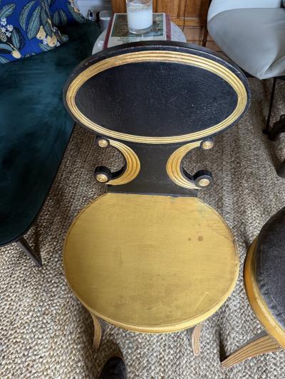 Pair of English Regency Hall Chairs