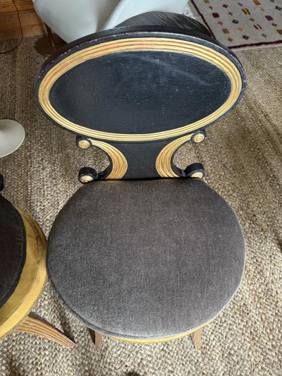 Pair of English Regency Hall Chairs