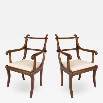 Pair of English Regency Mahogany Ladder