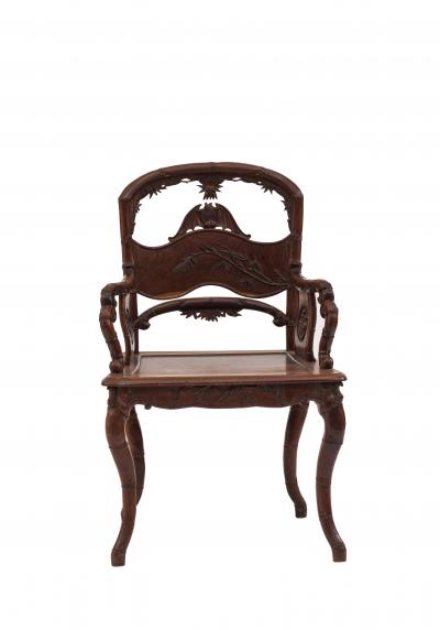 Pair of English Regency Rosewood Arm Chairs