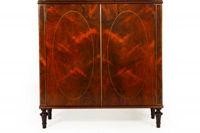 Pair of English Regency Rosewood Bookcase Cabinets att John McLean c 1820