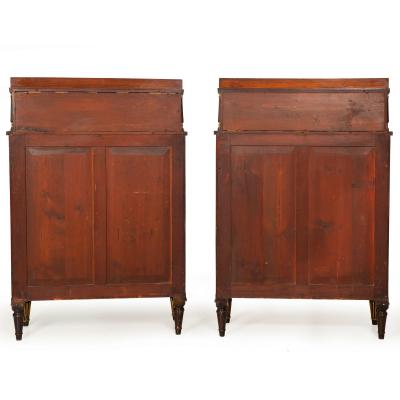 Pair of English Regency Rosewood Chiffoniers Cabinets Bookcases ca 1810