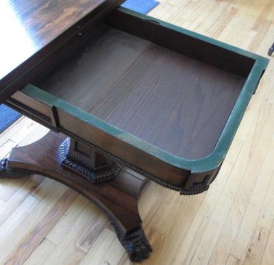 Pair of English Regency Rosewood Game Tables