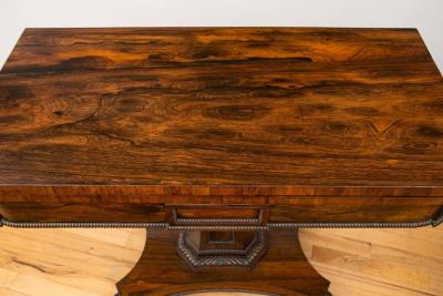 Pair of English Regency Rosewood Game Tables