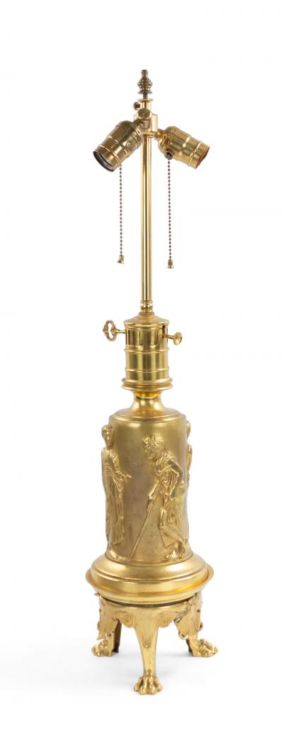Pair of English Regency Style Bronze Dore Table Lamps
