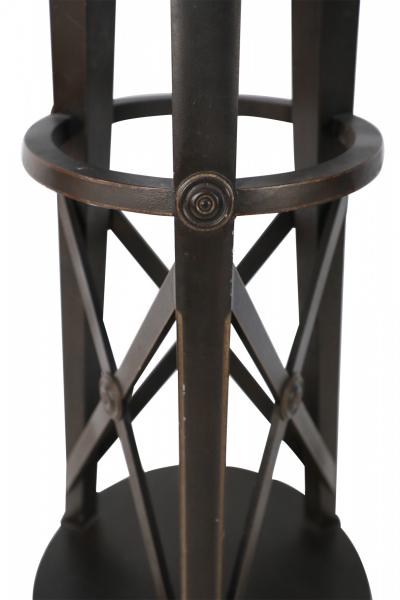 Pair of English Regency Style Tall Circular X Support Pedestals