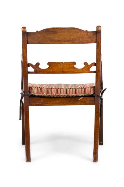 Pair of English Regency style Armchairs With Pink and Brown Cushion