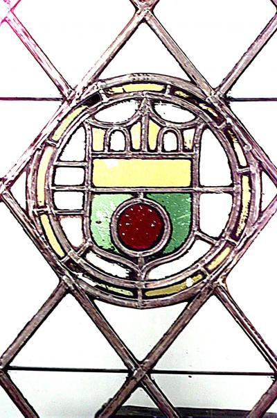 Pair of English Renaissance Revival Leaded Glass Windows