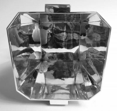 Pair of English Retro Deco Modern Sterling Silver Wine Coolers