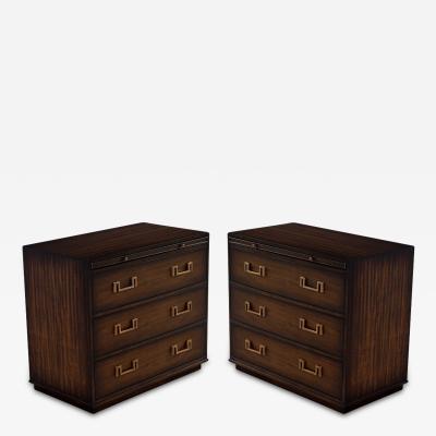 Pair of English Traditional Style Mahogany Nightstand Chests